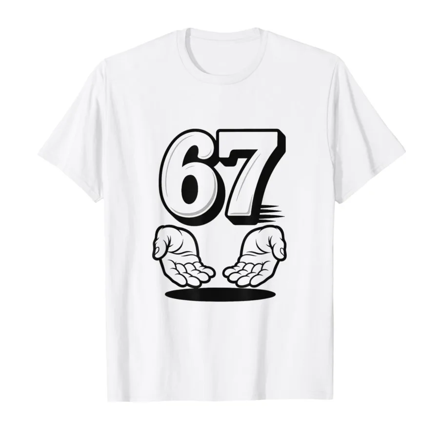 Funny 67 Meme Six Seven Hands Gen Alpha T-shirt For Men Women 100% Cotton T Shirts Short Sleeve Tops 1103-1
Funny 67 Meme Six Seven Hands Gen Alpha T-shirt For Men Women 100% Cotton T Shirts Short Sleeve Tops 1103-1