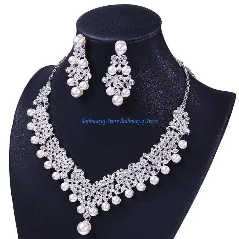 573B Bridal Crystal Jewelry Sets Necklace Earrings Set for Wedding with Crown
573B Bridal Crystal Jewelry Sets Necklace Earrings Set for Wedding with Crown