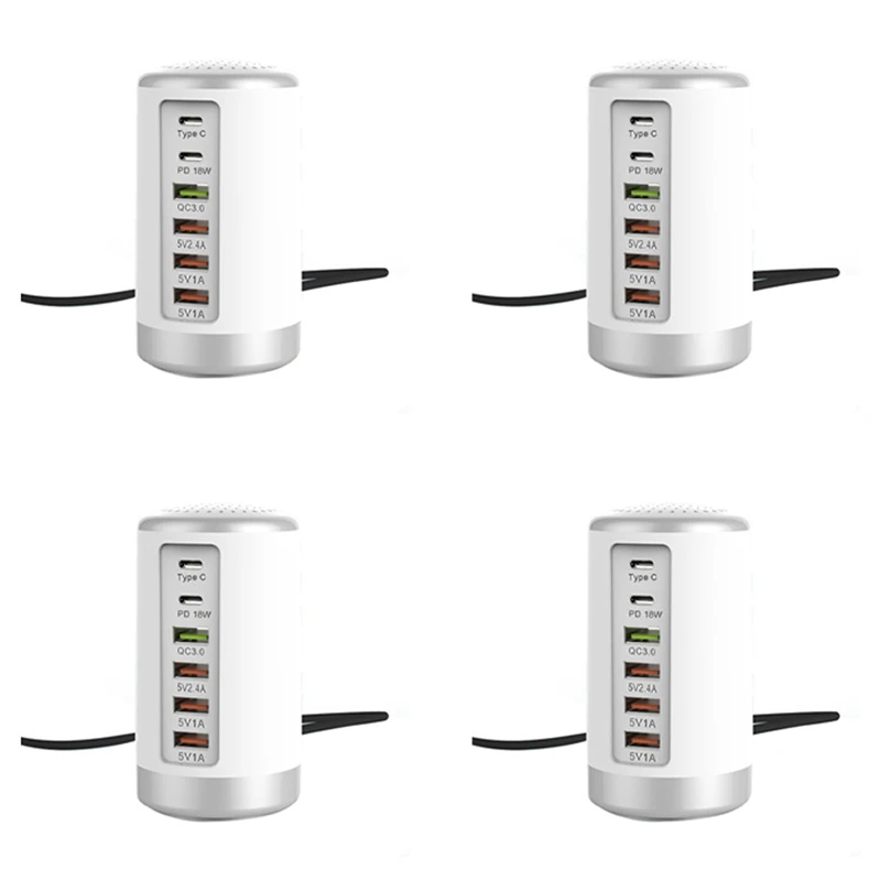 4X 65 Вт USB-концентратор для быстрого зарядного устройства Quick Charge QC3.0 Multi 6-портовый USB Type C PD Зарядная станция (белая) Вилка стандарта США
4X 65 Вт USB-концентратор для быстрого зарядного устройства Quick Charge QC3.0 Multi 6-портовый USB Type C PD Зарядная станция (белая) Вилка стандарта США