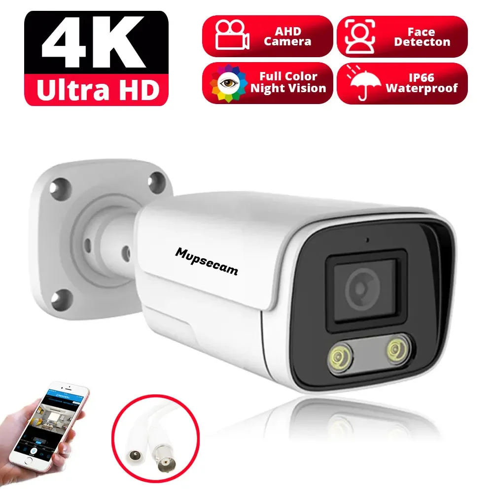8MP 4K AHD Camera Outdoor Waterproof H.265 Metal Bullet CCTV Home Smart Color Night Vision Face Detection Security Analog Camera
8MP 4K AHD Camera Outdoor Waterproof H.265 Metal Bullet CCTV Home Smart Color Night Vision Face Detection Security Analog Camera