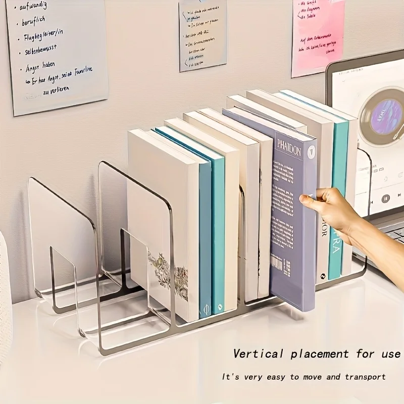 1Pc Heavy Duty Book Shelf -Space-Saving Desktop Organizer, Anti-Tip Design, No Assembly Required, Transparent Book Rack for Home
1Pc Heavy Duty Book Shelf -Space-Saving Desktop Organizer, Anti-Tip Design, No Assembly Required, Transparent Book Rack for Home