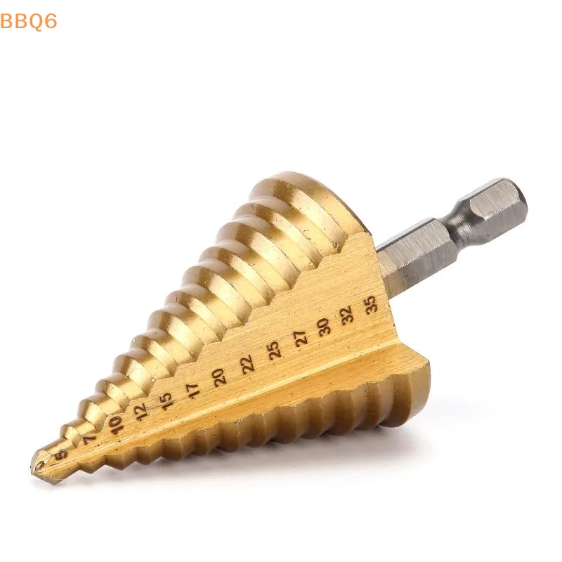 *5-35 Gold Titanium Plate Pagoda Drill Hexagonal Straight Groove Step Drill Bit Wood Plastic Aluminum Hole Expand Tool Accessory
*5-35 Gold Titanium Plate Pagoda Drill Hexagonal Straight Groove Step Drill Bit Wood Plastic Aluminum Hole Expand Tool Accessory