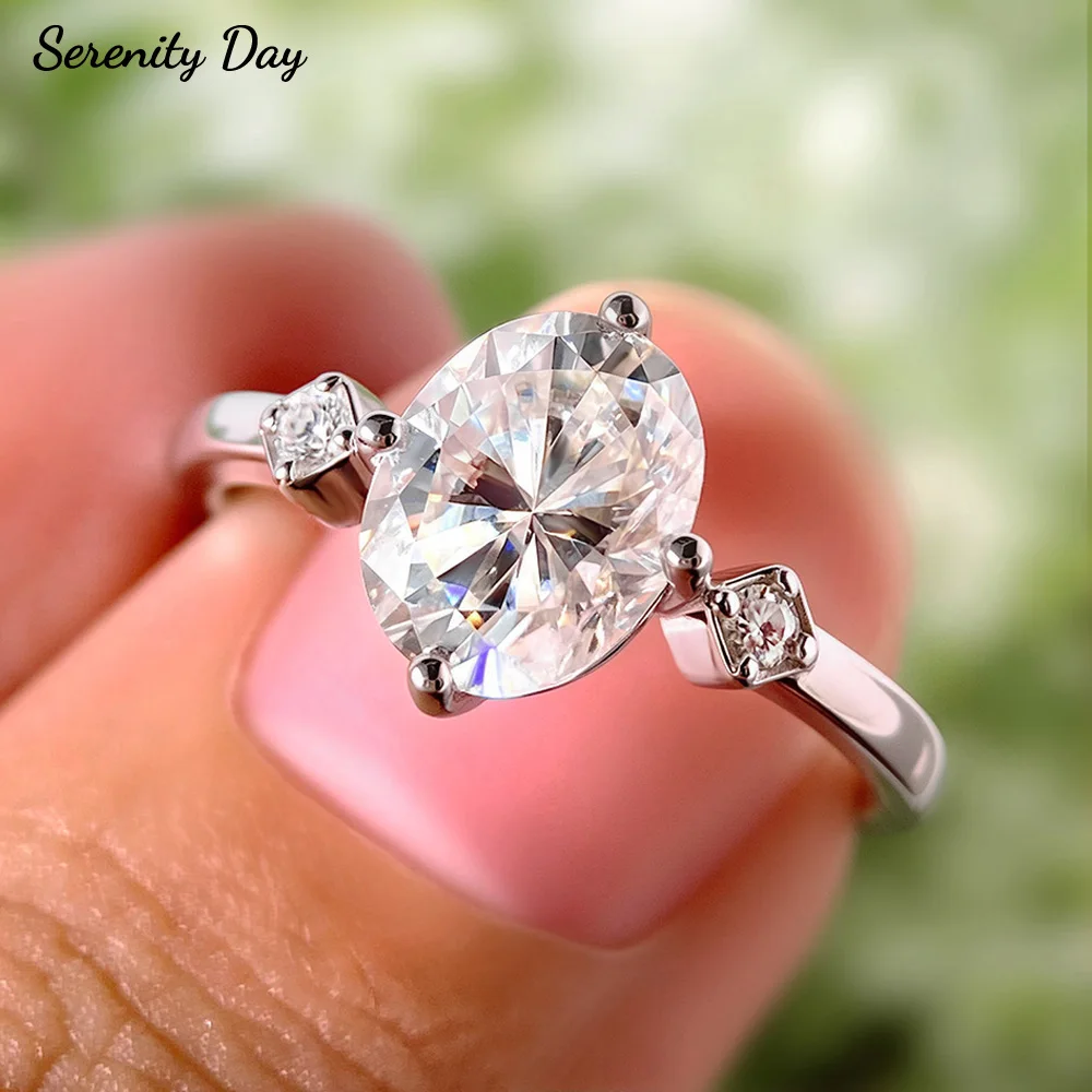 Serenity 2ct Oval Cut D Moissanite Rings for Women 100% S925 Sterling Silver Bands 18K Gold Plated Eternity Ring Wedding Jewelry
Serenity 2ct Oval Cut D Moissanite Rings for Women 100% S925 Sterling Silver Bands 18K Gold Plated Eternity Ring Wedding Jewelry