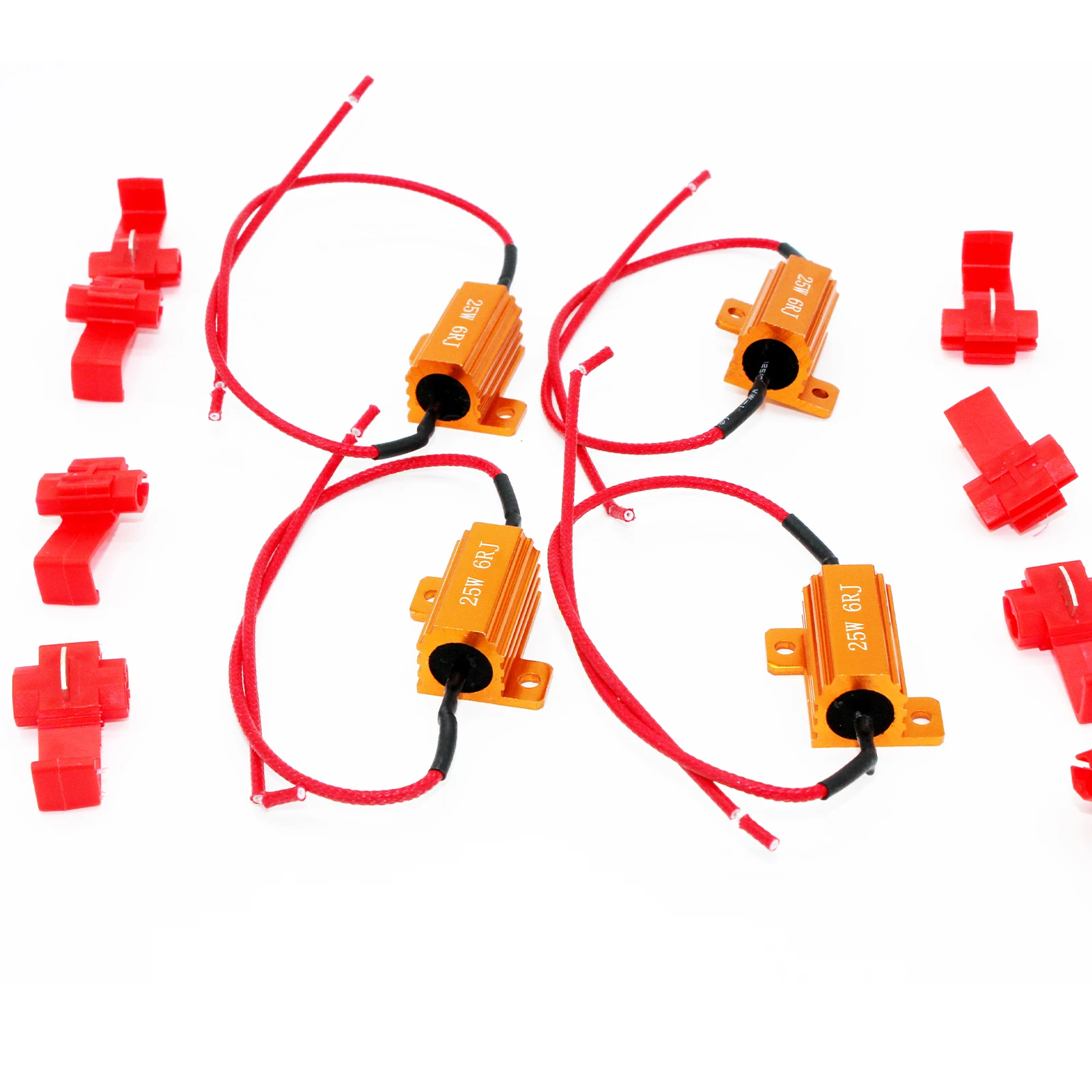4PCS Load Resistor 25W 6ohm Power Metal Shell Case Wirewound Resistor LED Decoder for Brake Turn Signal Light
4PCS Load Resistor 25W 6ohm Power Metal Shell Case Wirewound Resistor LED Decoder for Brake Turn Signal Light