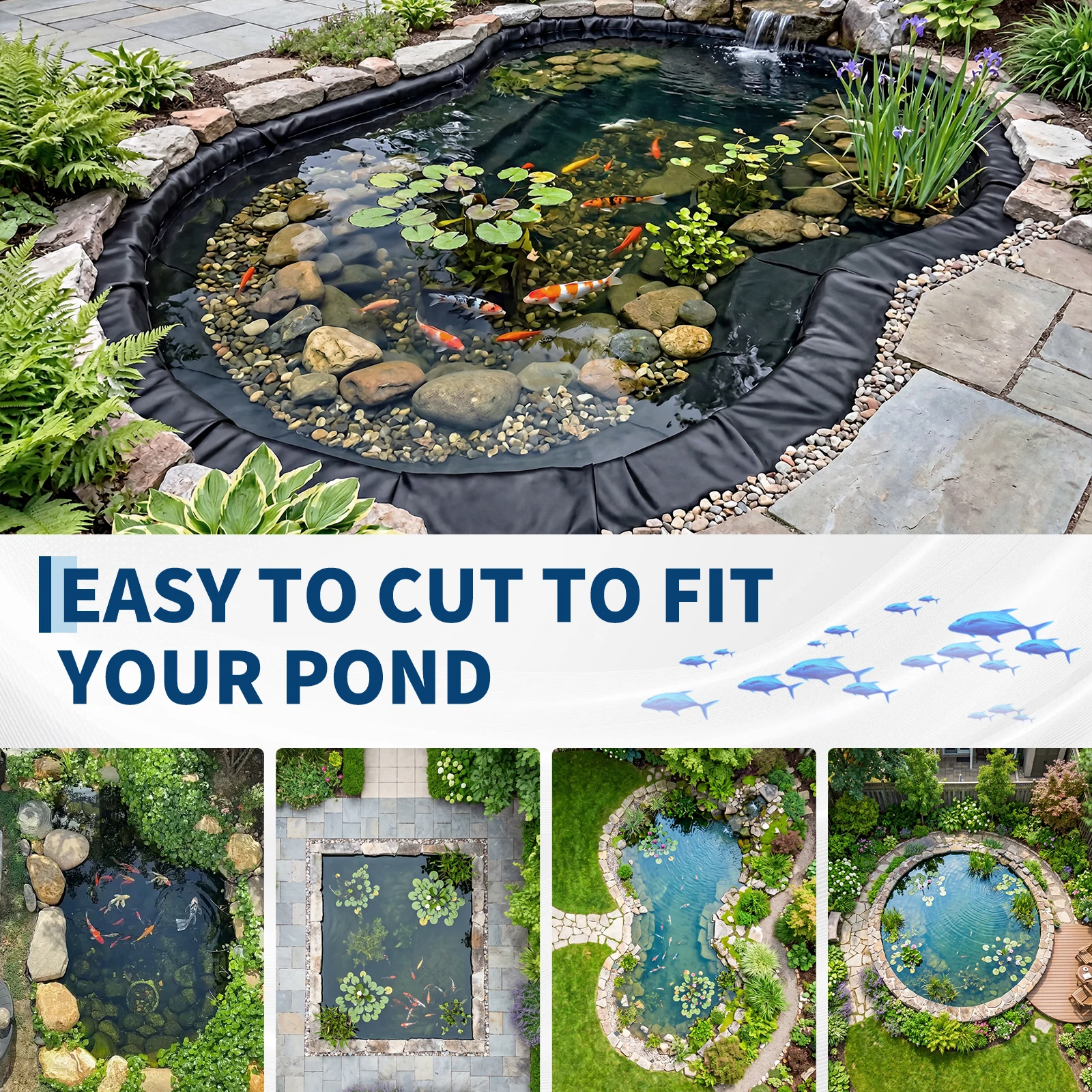 20 Mil HDPE Pond Liner, Leak-Proof Outdoor Fishpond Liner, UV Resistant and Puncture Resistant, Black - Suitable for Koi Ponds, Waterfalls, Fountains and Water Gardens
20 Mil HDPE Pond Liner, Leak-Proof Outdoor Fishpond Liner, UV Resistant and Puncture Resistant, Black - Suitable for Koi Ponds, Waterfalls, Fountains and Water Gardens
