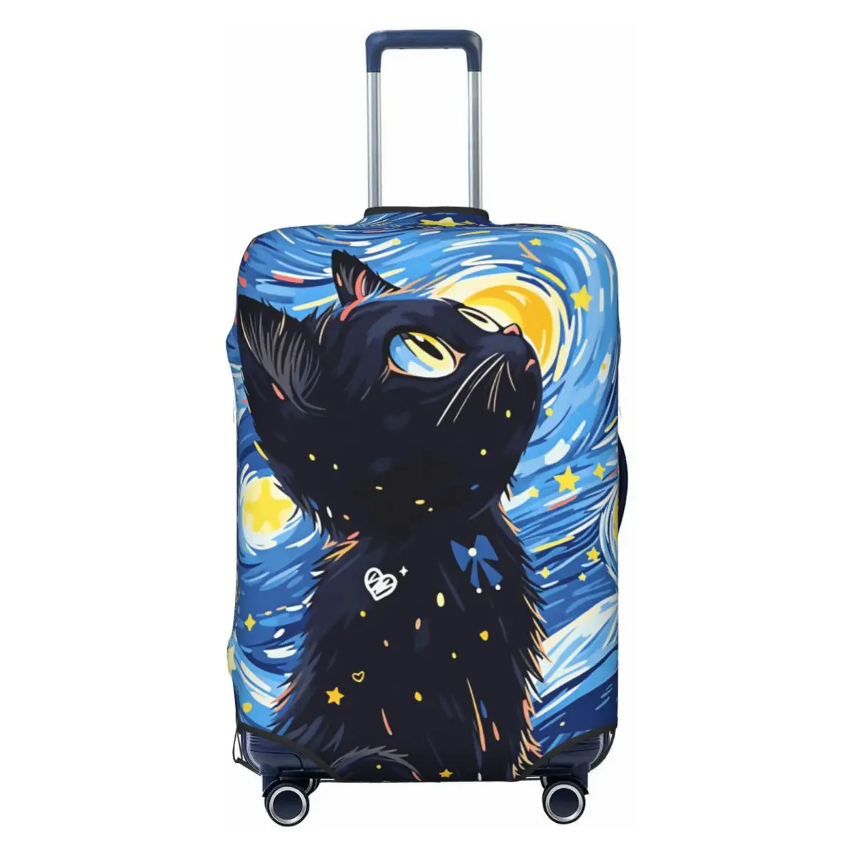 Starry Night Black Cat Looking Up Van Gogh Art Suitcase Cover Business Protector Holiday Strectch Luggage Supplies
Starry Night Black Cat Looking Up Van Gogh Art Suitcase Cover Business Protector Holiday Strectch Luggage Supplies