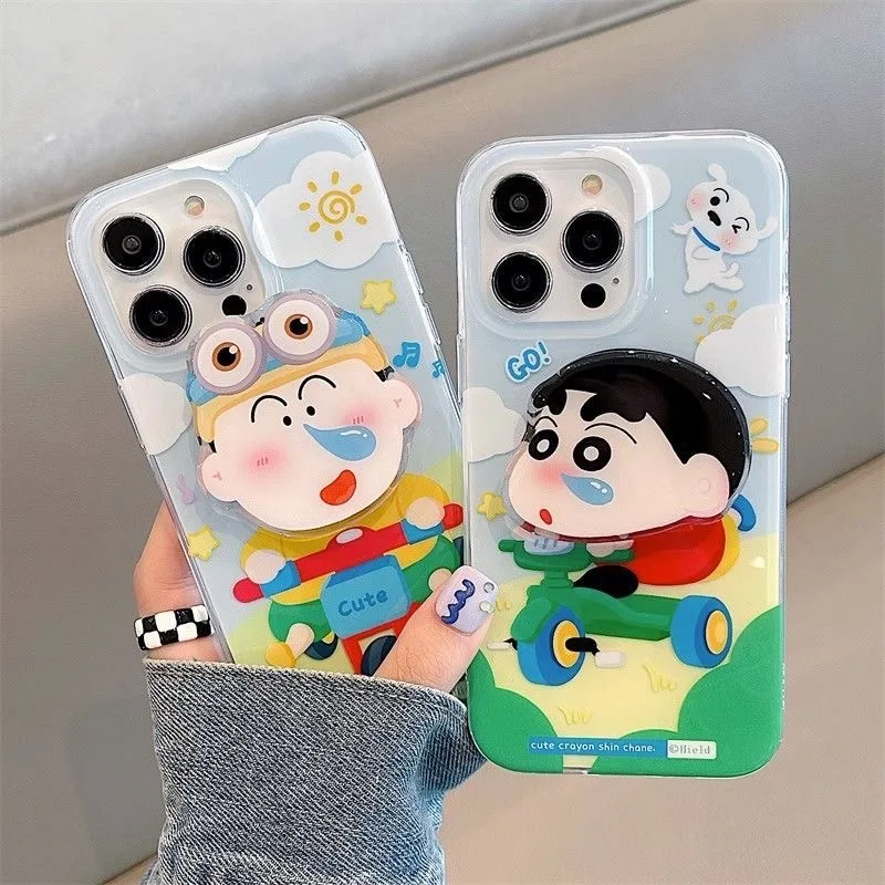 Japan Funny Couple Cartoon Cute Crayon Shin-chan snot Boochan bracket Phone Case For iPhone 13 14 15 16 Pro Max Anime Holder
Japan Funny Couple Cartoon Cute Crayon Shin-chan snot Boochan bracket Phone Case For iPhone 13 14 15 16 Pro Max Anime Holder 