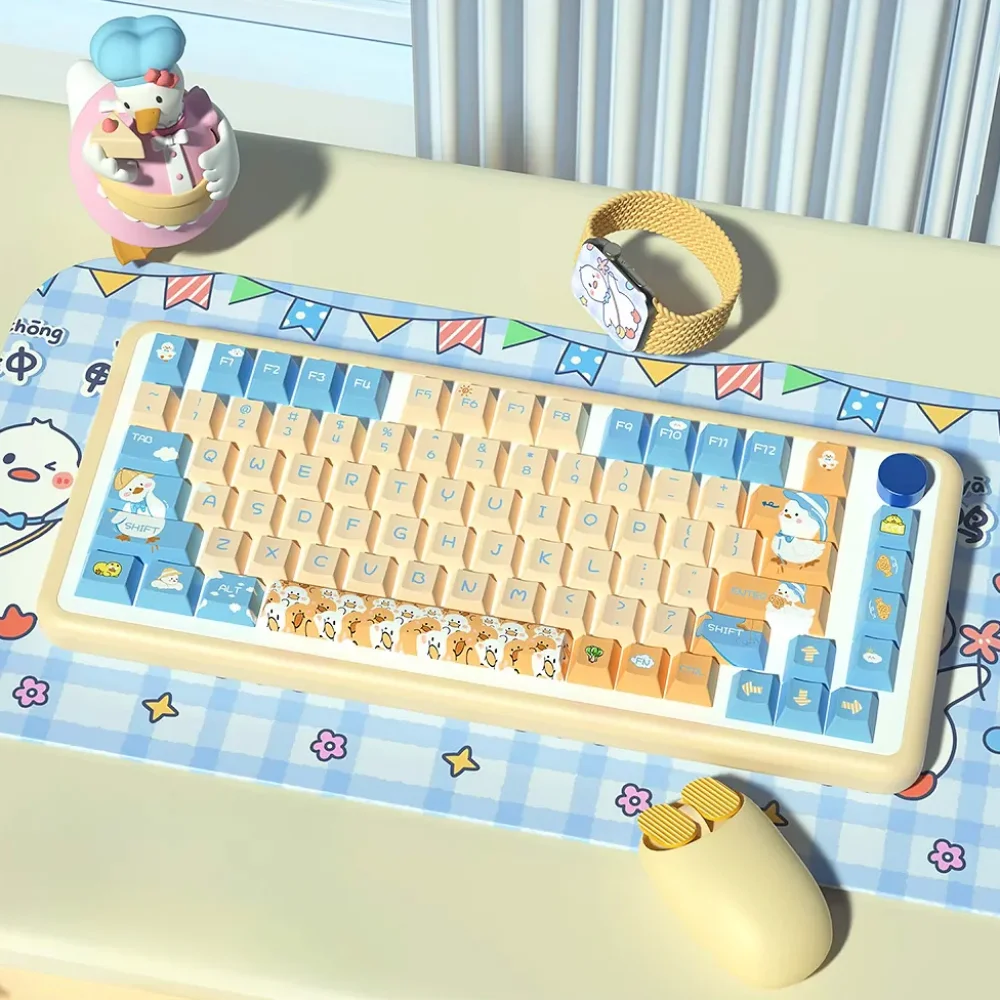 Cute Duck Cherry Keycap Set Customized Pbt Large Set for 60/84/98/108 Mechanical Keyboards
Cute Duck Cherry Keycap Set Customized Pbt Large Set for 60/84/98/108 Mechanical Keyboards