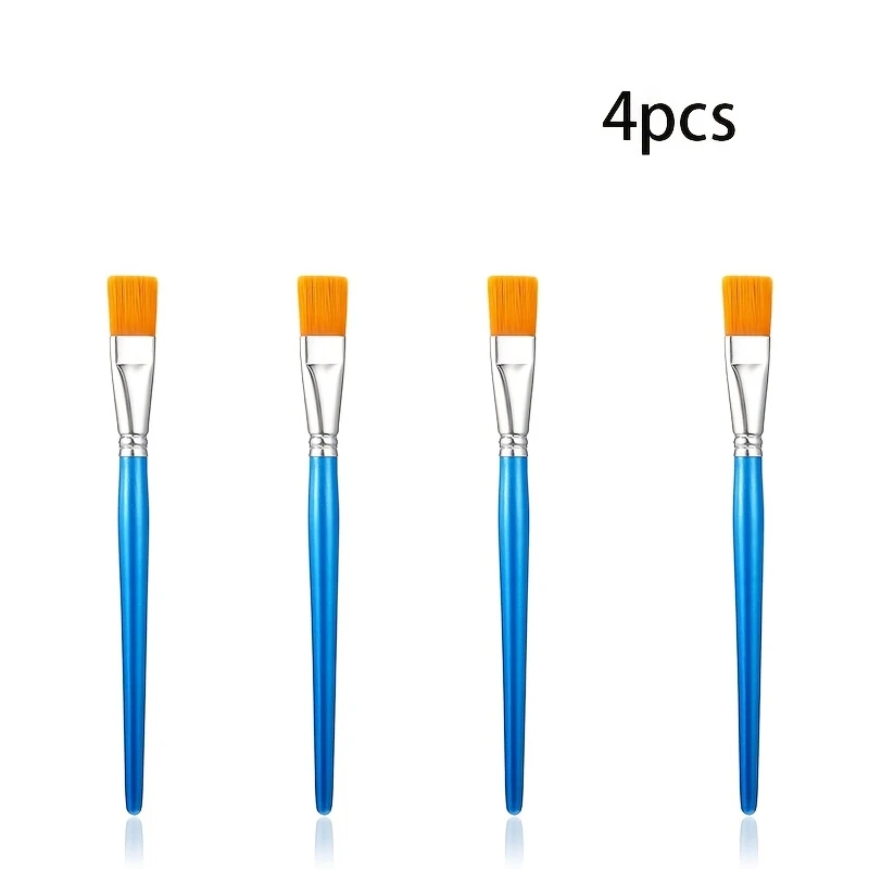 4pcs Large Flat Paint Brushes Set Synthetic Bristles Wooden Handle for Acrylic Watercolor Oil Painting Bulk Pack
4pcs Large Flat Paint Brushes Set Synthetic Bristles Wooden Handle for Acrylic Watercolor Oil Painting Bulk Pack