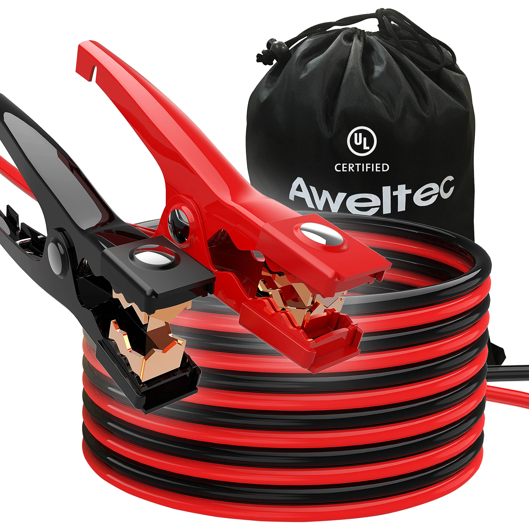 UL-Listed Jumper Cables, 5 Sizes (8 Gauge 12FT, 6 Gauge 16FT, 4 Gauge 20FT, 2 Gauge 20FT, 1 Gauge 30FT) with Carry Bag, Heavy Duty Booster Cables for Cars, SUVs & Trucks
UL-Listed Jumper Cables, 5 Sizes (8 Gauge 12FT, 6 Gauge 16FT, 4 Gauge 20FT, 2 Gauge 20FT, 1 Gauge 30FT) with Carry Bag, Heavy Duty Booster Cables for Cars, SUVs & Trucks