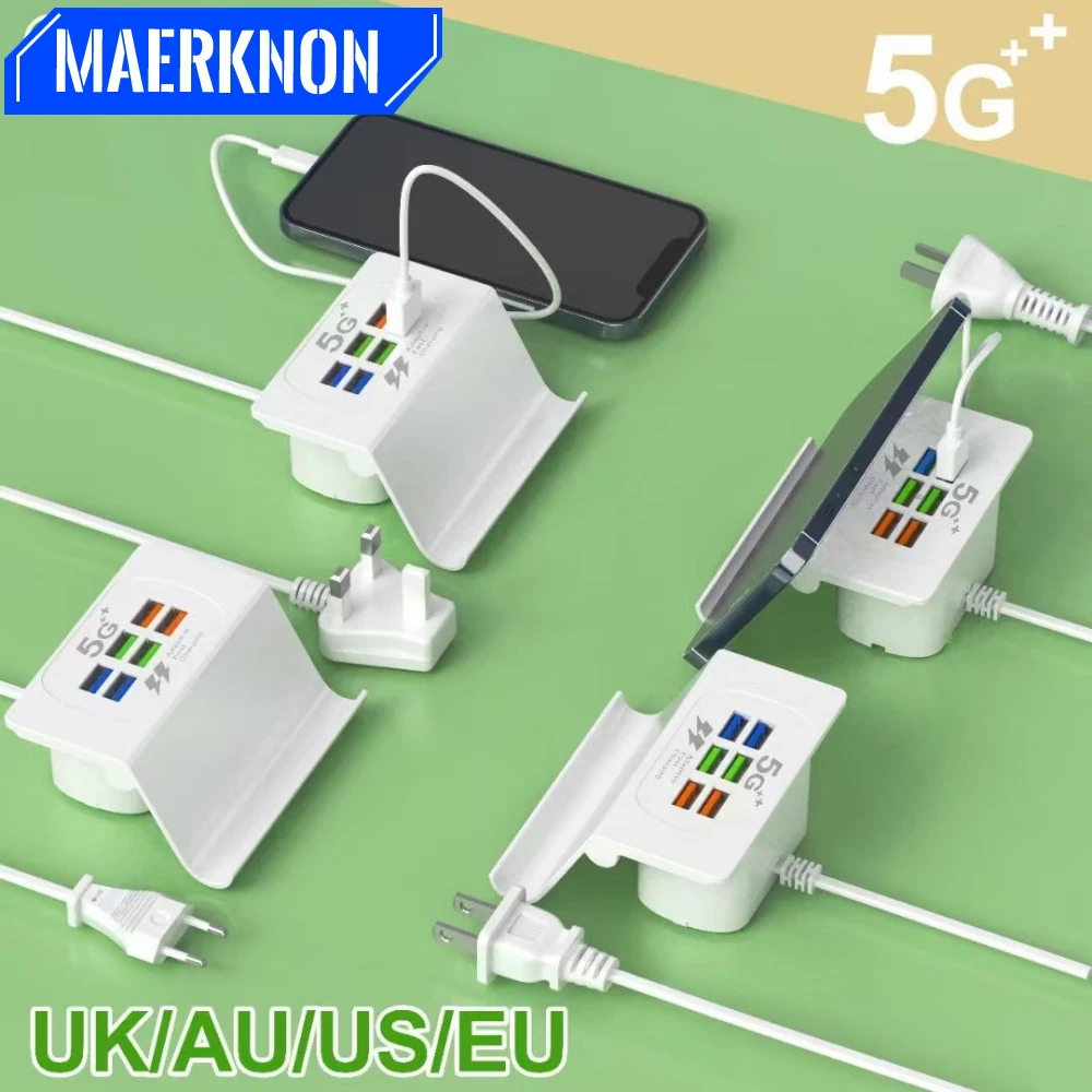3.1A USB Power Strip Fast Phone Charger Multifunctional Quick Charging 6 Ports PD Mini Extension Socket HUB Splitter holder
3.1A USB Power Strip Fast Phone Charger Multifunctional Quick Charging 6 Ports PD Mini Extension Socket HUB Splitter holder