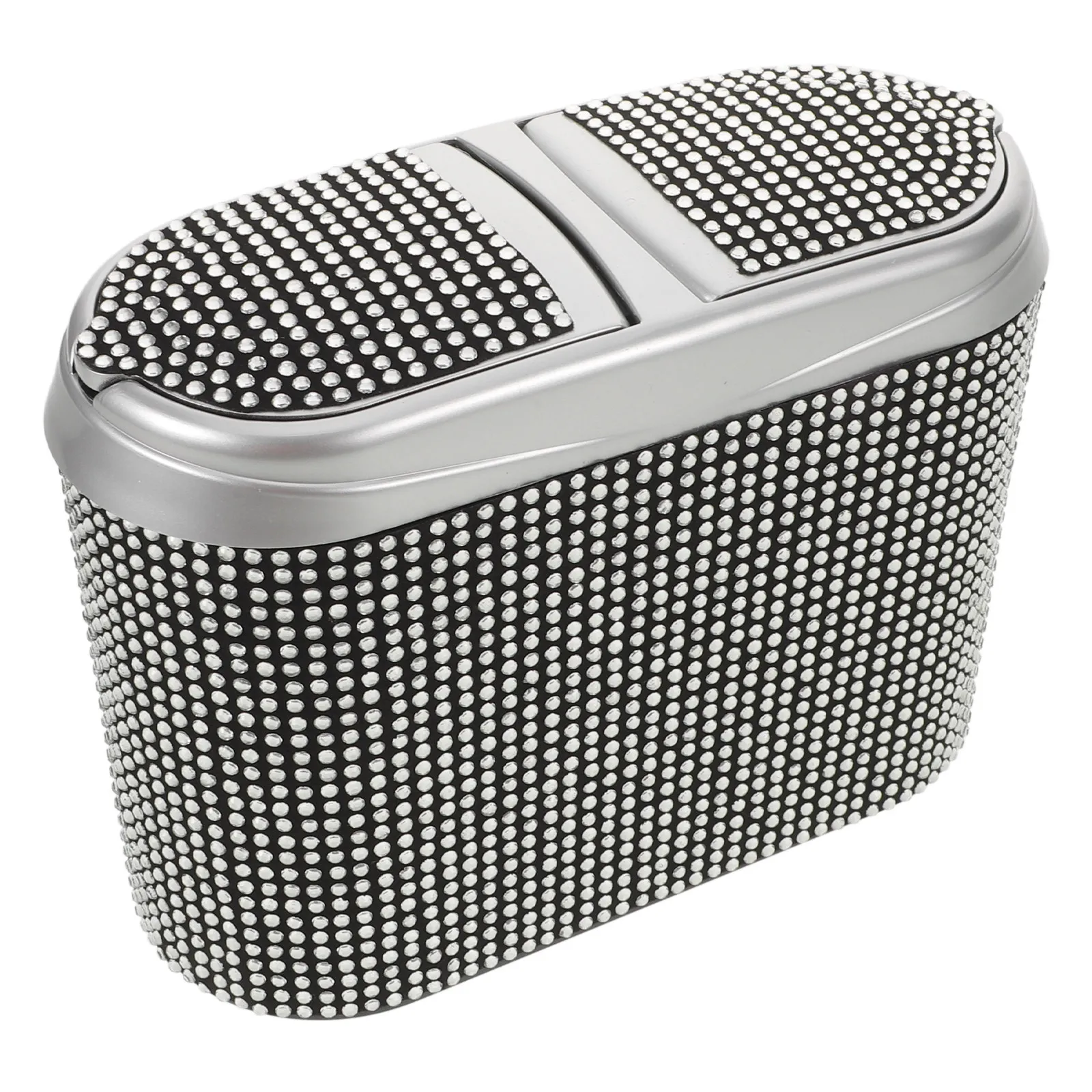 Crystal Rhinestone Car Trash Can Double Open Lid Car Interior Accessories Auto Garbage Bin Hanging Container for Vehicle Camper
Crystal Rhinestone Car Trash Can Double Open Lid Car Interior Accessories Auto Garbage Bin Hanging Container for Vehicle Camper