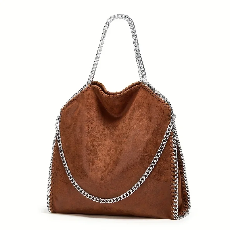 Chain Shoulder Bag, Large Capacity Tote Bag, Fashion Woven Hobo Bag For Women 
Chain Shoulder Bag, Large Capacity Tote Bag, Fashion Woven Hobo Bag For Women