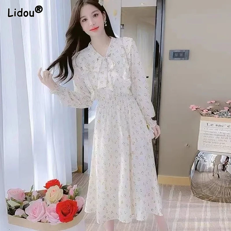 Midi Skirts Loose Floral Pleated Lacing Scarf Collar Printing Casual Women's Clothing Spring Summer Autumn Thin Elastic Waist
Midi Skirts Loose Floral Pleated Lacing Scarf Collar Printing Casual Women's Clothing Spring Summer Autumn Thin Elastic Waist