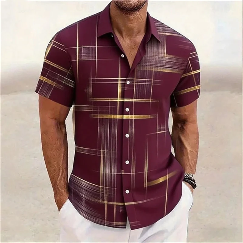 New Men's Geometric Gradient Line Shirt Summer Shirt Button Short Sleeve Fashion Casual Outdoor Shirt Lapel 3D Printed Shirt 5XL
New Men's Geometric Gradient Line Shirt Summer Shirt Button Short Sleeve Fashion Casual Outdoor Shirt Lapel 3D Printed Shirt 5XL