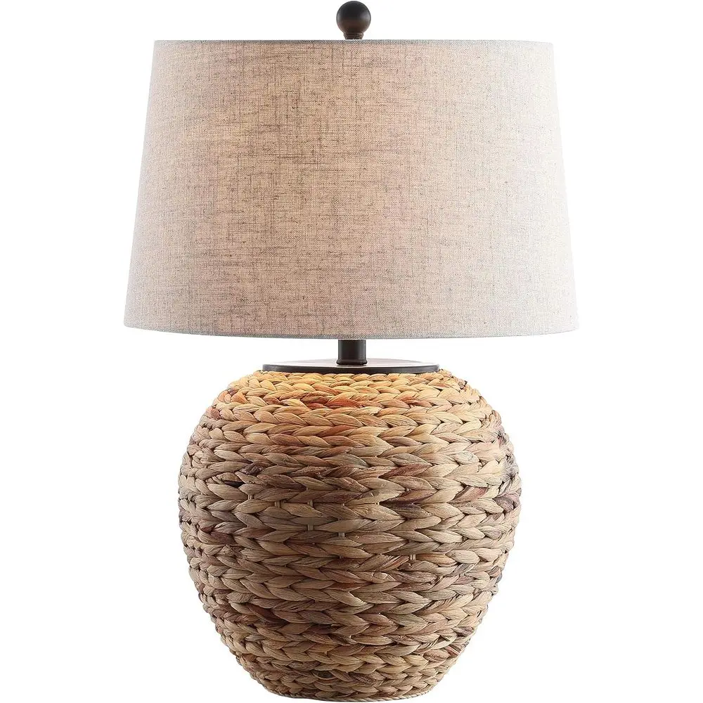 24.5 Natural Water Hyacinth Armhouse Basket Table Lamp with Light Gray Linen Shade, LED Bulb Included
24.5 Natural Water Hyacinth Armhouse Basket Table Lamp with Light Gray Linen Shade, LED Bulb Included