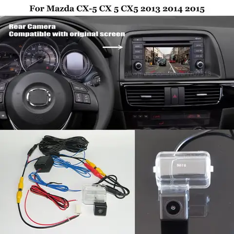 Yeshibation Rear View Camera For Mazda CX-5 CX 5 CX5 2013 2014 - Back Up Reverse Camera Sets RCA & Original Screen Compatible