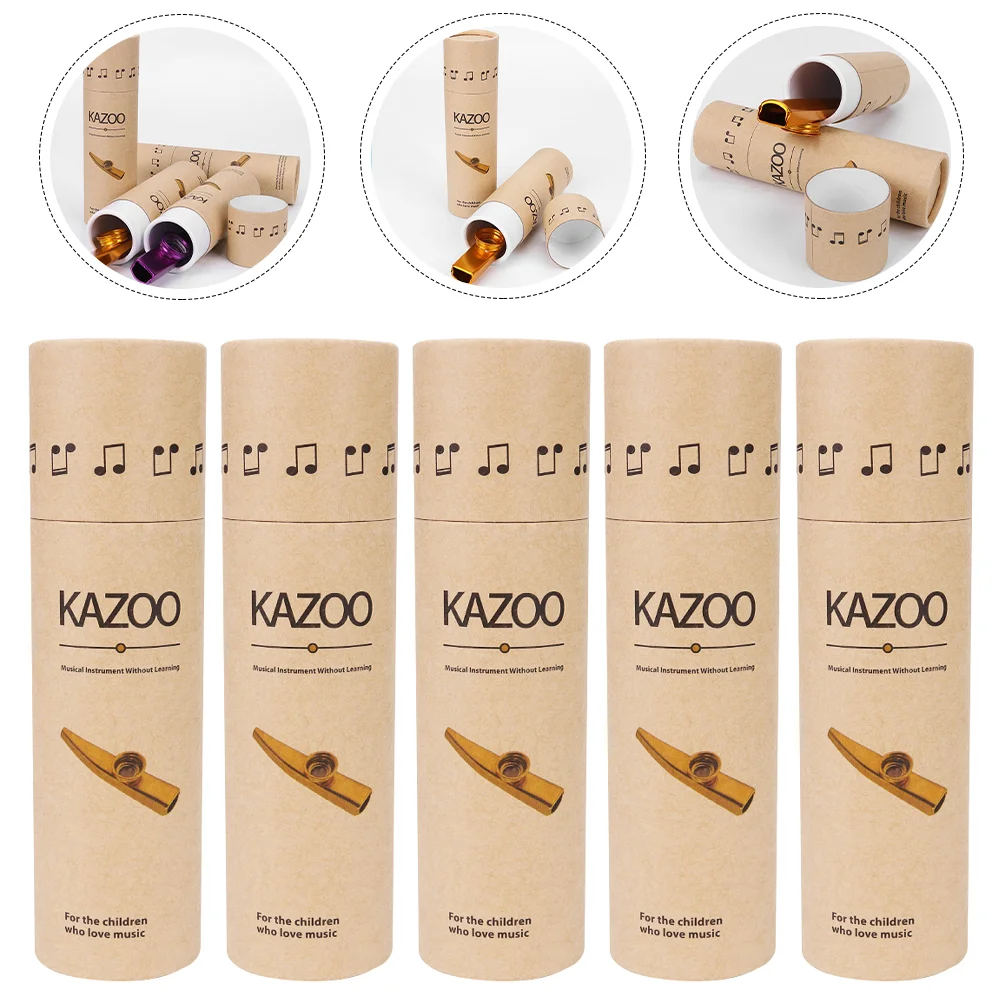 5 Pcs Kazoo Paper Tube Wind Instrument Supply Container Instruments Musical Accessory Case Child
5 Pcs Kazoo Paper Tube Wind Instrument Supply Container Instruments Musical Accessory Case Child