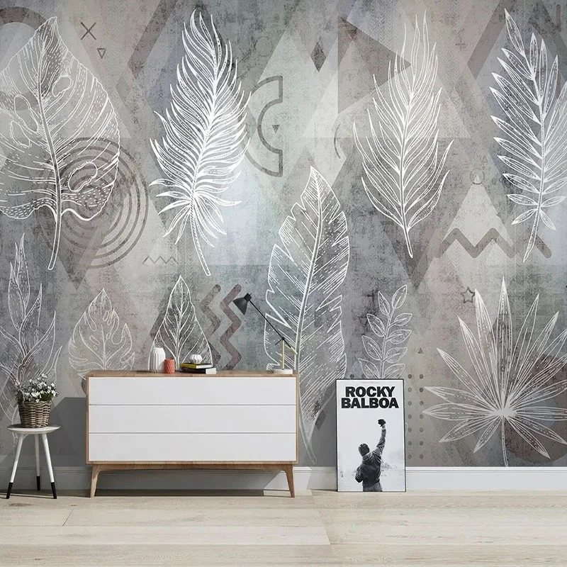 Custom Photo Wallpaper Modern Line Drawing Tropical Plant Leaves Geometric Mural Retro TV Background Wall Mural Papel De Parede
Custom Photo Wallpaper Modern Line Drawing Tropical Plant Leaves Geometric Mural Retro TV Background Wall Mural Papel De Parede
