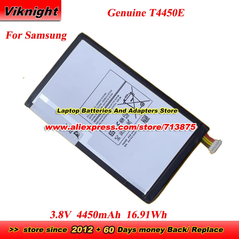 Genuine T4450E Battery 3.8V 4450mAh 16.91Wh for Samsung SM-T310 SM-T315T SMT316 Galaxy Tab 3 8.0 T310 T311 T315 CE0168 Tablet
Genuine T4450E Battery 3.8V 4450mAh 16.91Wh for Samsung SM-T310 SM-T315T SMT316 Galaxy Tab 3 8.0 T310 T311 T315 CE0168 Tablet