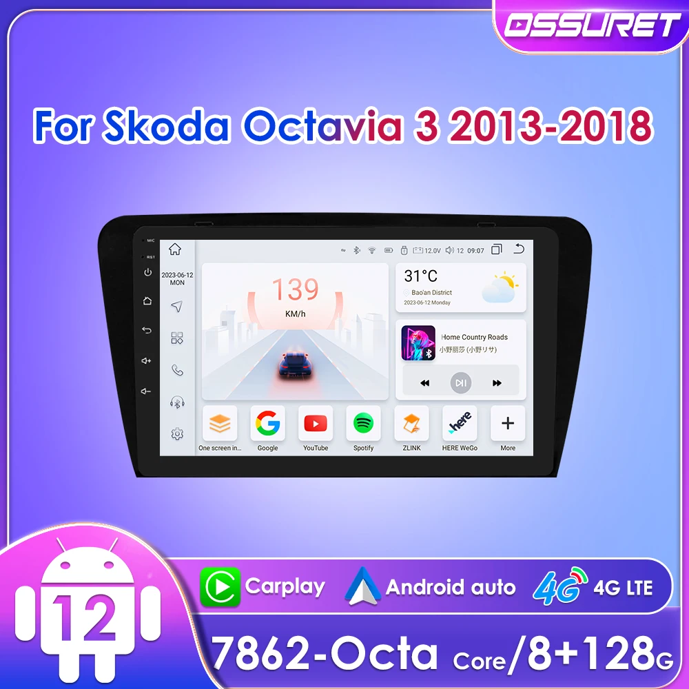 Автомобильный радиоприемник Ossuret, 10,1 дюйма, 2DIN, Android, для Skoda Octavia 3 A7 2013-2018, автомобильная стереосистема для CarPlay, навигация, GPS, 4G, RDS, DSP, BT, SWC
Автомобильный радиоприемник Ossuret, 10,1 дюйма, 2DIN, Android, для Skoda Octavia 3 A7 2013-2018, автомобильная стереосистема для CarPlay, навигация, GPS, 4G, RDS, DSP, BT, SWC