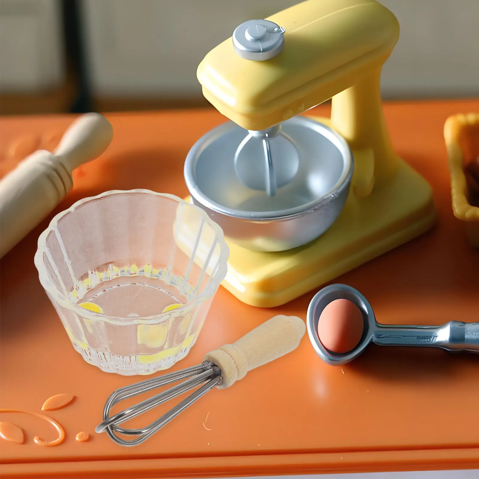 Miniature Kitchen Set Realistic Egg Whisk Egg Bowl Mixing Bowls for Dollhouse Kitchen Accessories Pretend Play Baking Scene
Miniature Kitchen Set Realistic Egg Whisk Egg Bowl Mixing Bowls for Dollhouse Kitchen Accessories Pretend Play Baking Scene