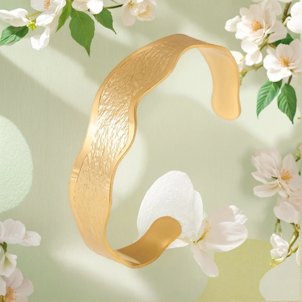 Stainless Steel Wavy Edge Texture Open Bracelet for Women Fashionable and Versatile Jewelry Accessories
Stainless Steel Wavy Edge Texture Open Bracelet for Women Fashionable and Versatile Jewelry Accessories