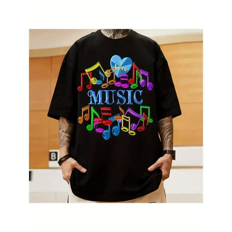 Unisex Music T-shirt, Colorful Musical Notes Graphic Tee, "Love Music" Artistic Oversized Casual Short Sleeve Top
Unisex Music T-shirt, Colorful Musical Notes Graphic Tee, "Love Music" Artistic Oversized Casual Short Sleeve Top