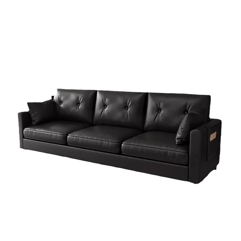 Sofa small apartment rental house, office clothing store household double triple black leather sofa living room
Sofa small apartment rental house, office clothing store household double triple black leather sofa living room