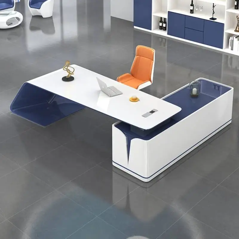 Simple Baked Boss Desk Modern President Creative Large Class Office Desk Special-shaped Manager Mesa De Escritorio Furniture
Simple Baked Boss Desk Modern President Creative Large Class Office Desk Special-shaped Manager Mesa De Escritorio Furniture