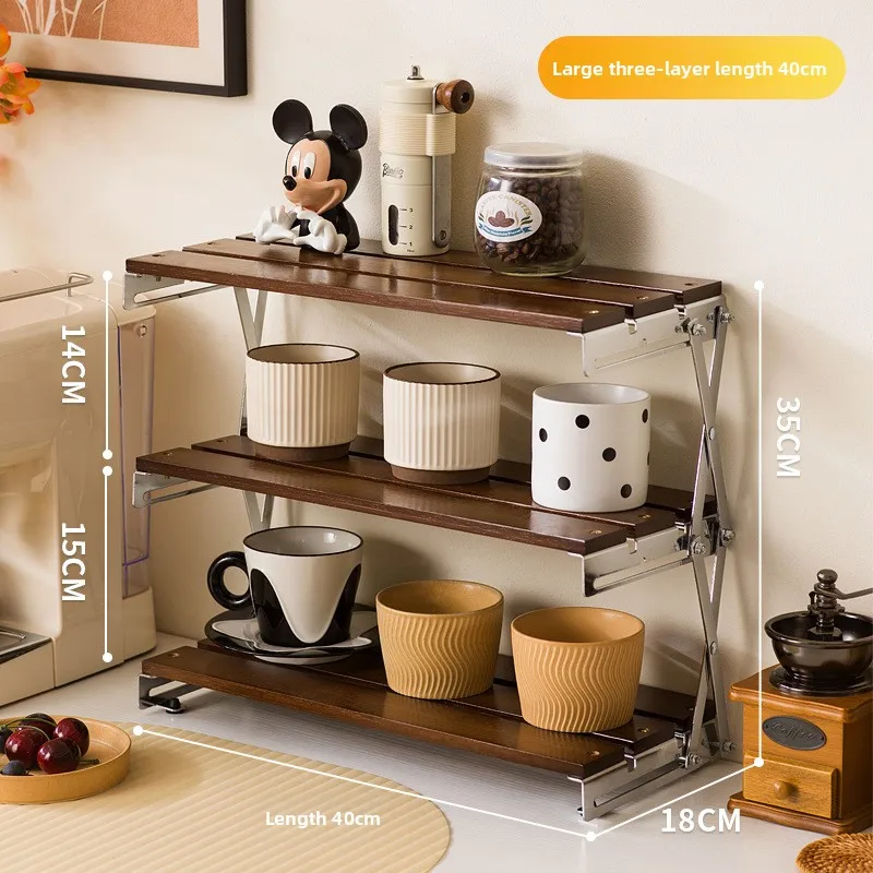Firm Desktop rack Solid wood table with multi-layer installation-free foldable storage rack
Firm Desktop rack Solid wood table with multi-layer installation-free foldable storage rack