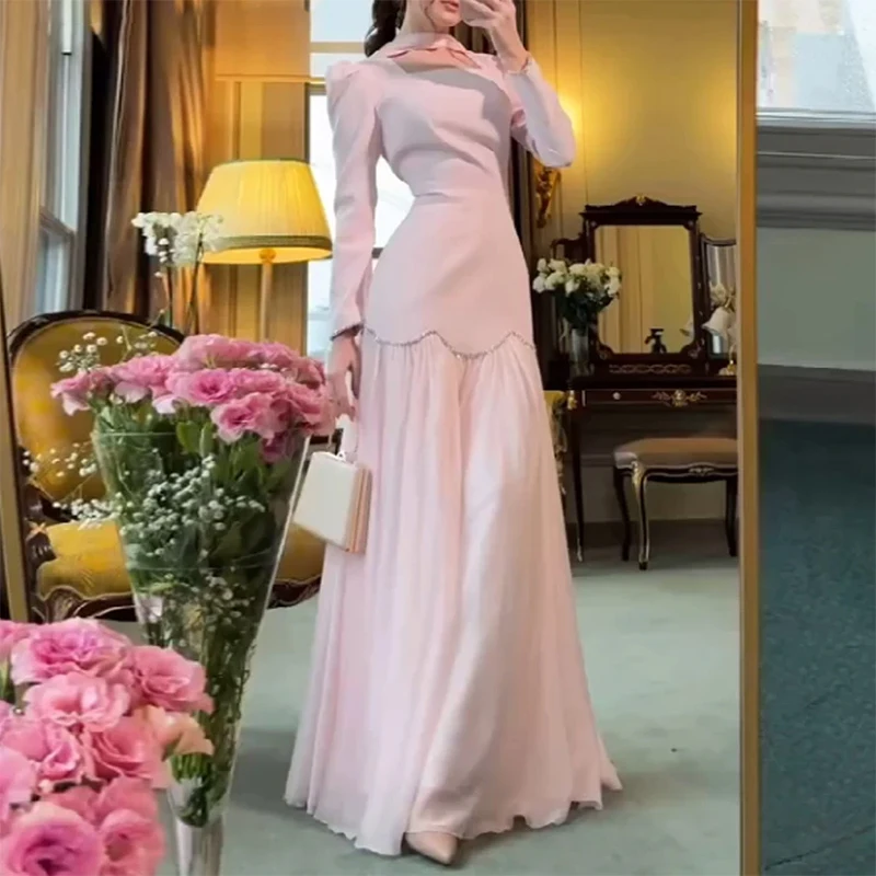 Classics Pink Square Neck Formal Evening Dresses A-line Pleat Prom Dresses Customized robes de soirée
Classics Pink Square Neck Formal Evening Dresses A-line Pleat Prom Dresses Customized robes de soirée