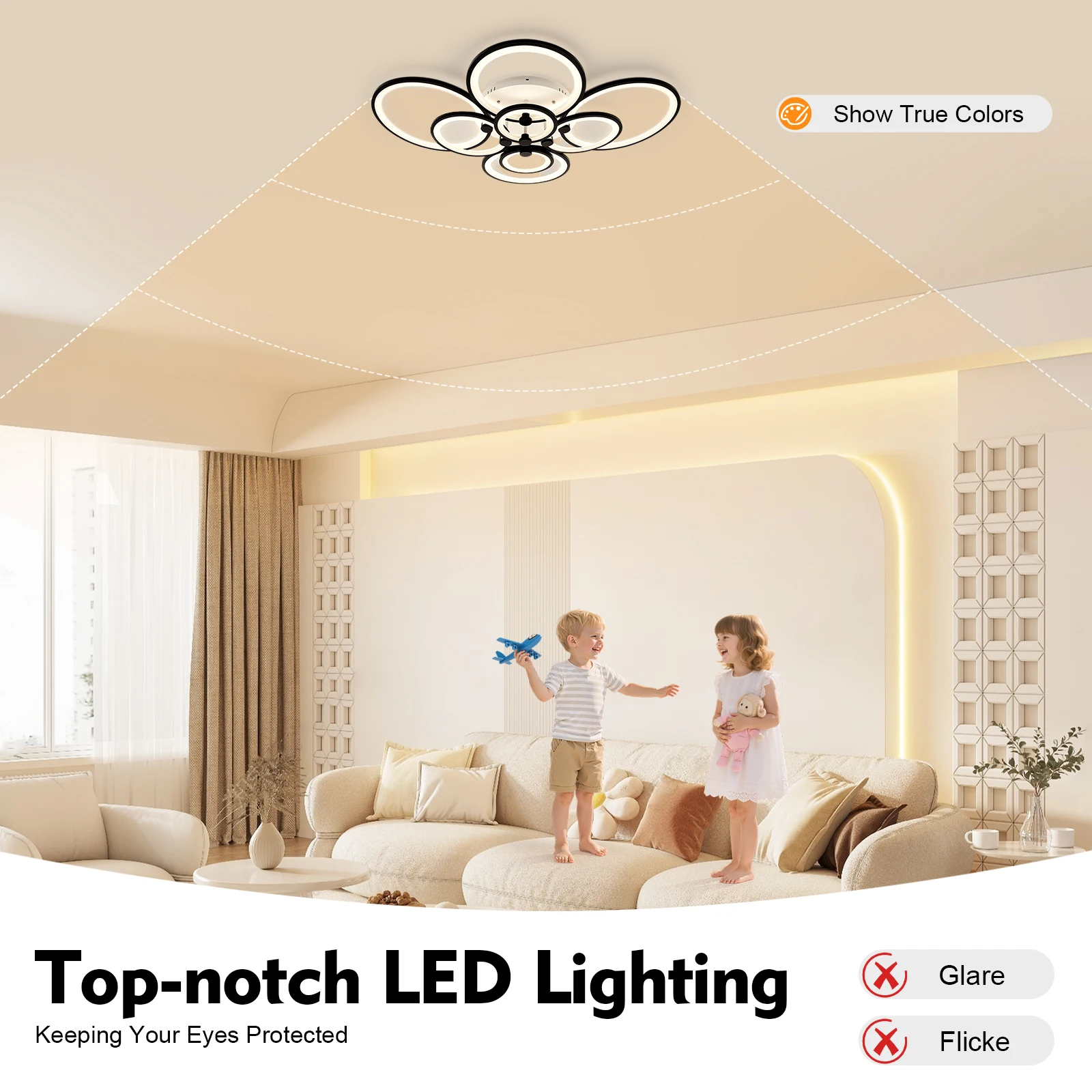 NEWEST 8Head 140W Modern LED Ceiling Light Fixture w/Remote Control,Clear Acrylic Shade,SemiFlush Mount Ceiling Light Chandelier
NEWEST 8Head 140W Modern LED Ceiling Light Fixture w/Remote Control,Clear Acrylic Shade,SemiFlush Mount Ceiling Light Chandelier