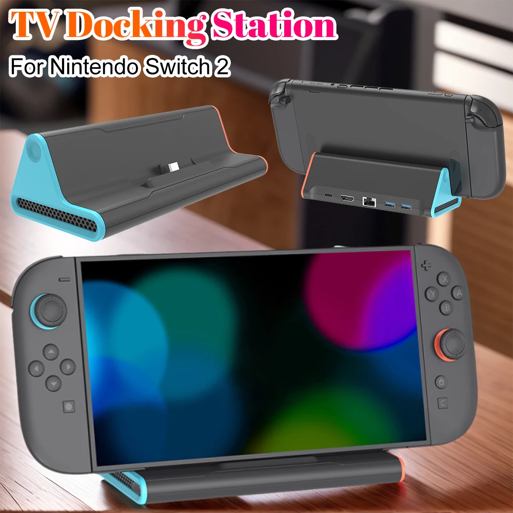 For Switch 2 TV Docking Station With 4K HDMI-Compatible/ RJ45/ Type-C/ USB3.0 Ports Charging Dock For Switch2 Accessory
For Switch 2 TV Docking Station With 4K HDMI-Compatible/ RJ45/ Type-C/ USB3.0 Ports Charging Dock For Switch2 Accessory