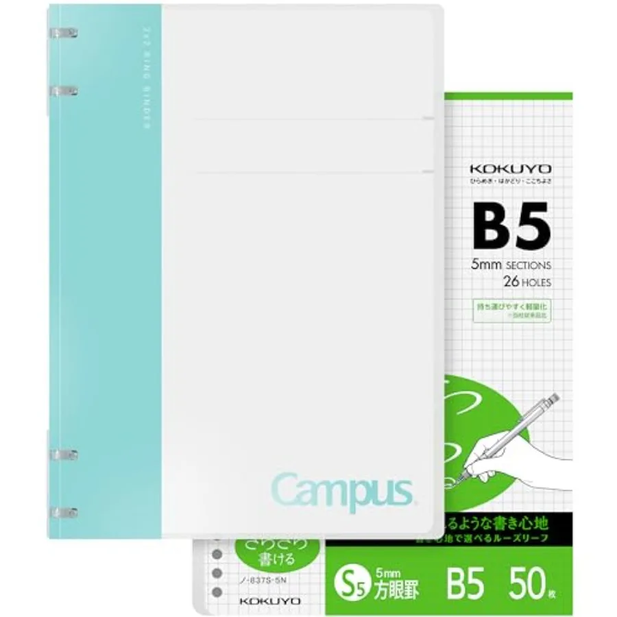 Campus 2x2 Spiral Binder Notebook Set, Refillable Notebook + 50 Refill Papers with 5x5 Graph Ruled, 40 Sheet Capacity,,Perfect
Campus 2x2 Spiral Binder Notebook Set, Refillable Notebook + 50 Refill Papers with 5x5 Graph Ruled, 40 Sheet Capacity,,Perfect