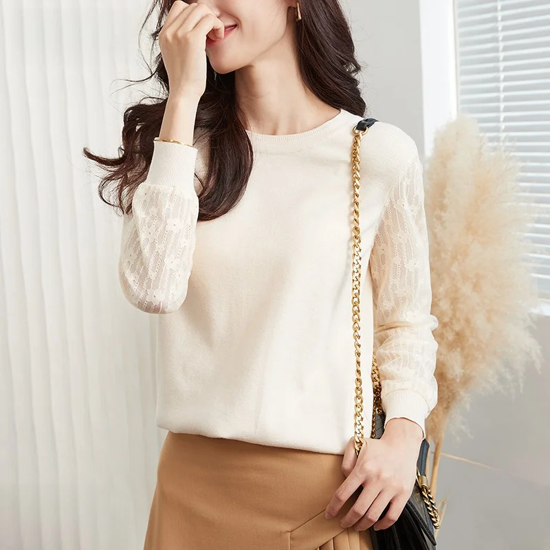 Модный вязаный свитер с круглым вырезом для женщин, весенняя новинка, европейский стиль, сшитый из разных материалов, для повседневной носки, стильный топ для офиса
Модный вязаный свитер с круглым вырезом для женщин, весенняя новинка, европейский стиль, сшитый из разных материалов, для повседневной носки, стильный топ для офиса