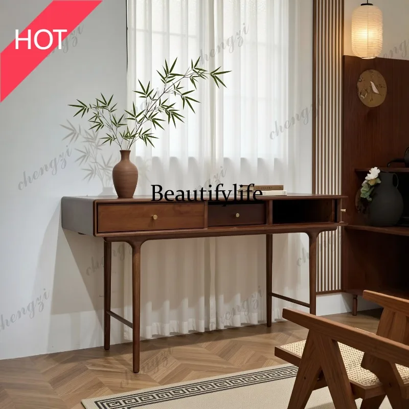 M07 Retro solid wood dresser desk integrated bedroom boxwood home storage makeup table
M07 Retro solid wood dresser desk integrated bedroom boxwood home storage makeup table