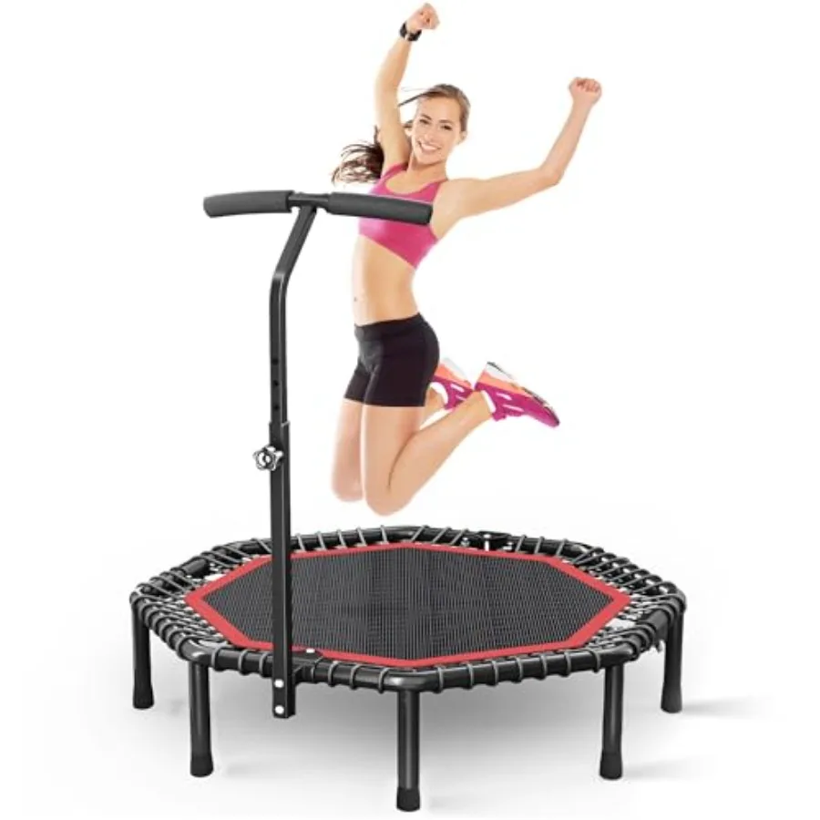 50 Octagonal Rebounder Trampoline for Adults Fitness Rebounder with Quiet Bungee Cords T-Adjustable Handle Bar Exercise Rebound
50 Octagonal Rebounder Trampoline for Adults Fitness Rebounder with Quiet Bungee Cords T-Adjustable Handle Bar Exercise Rebound