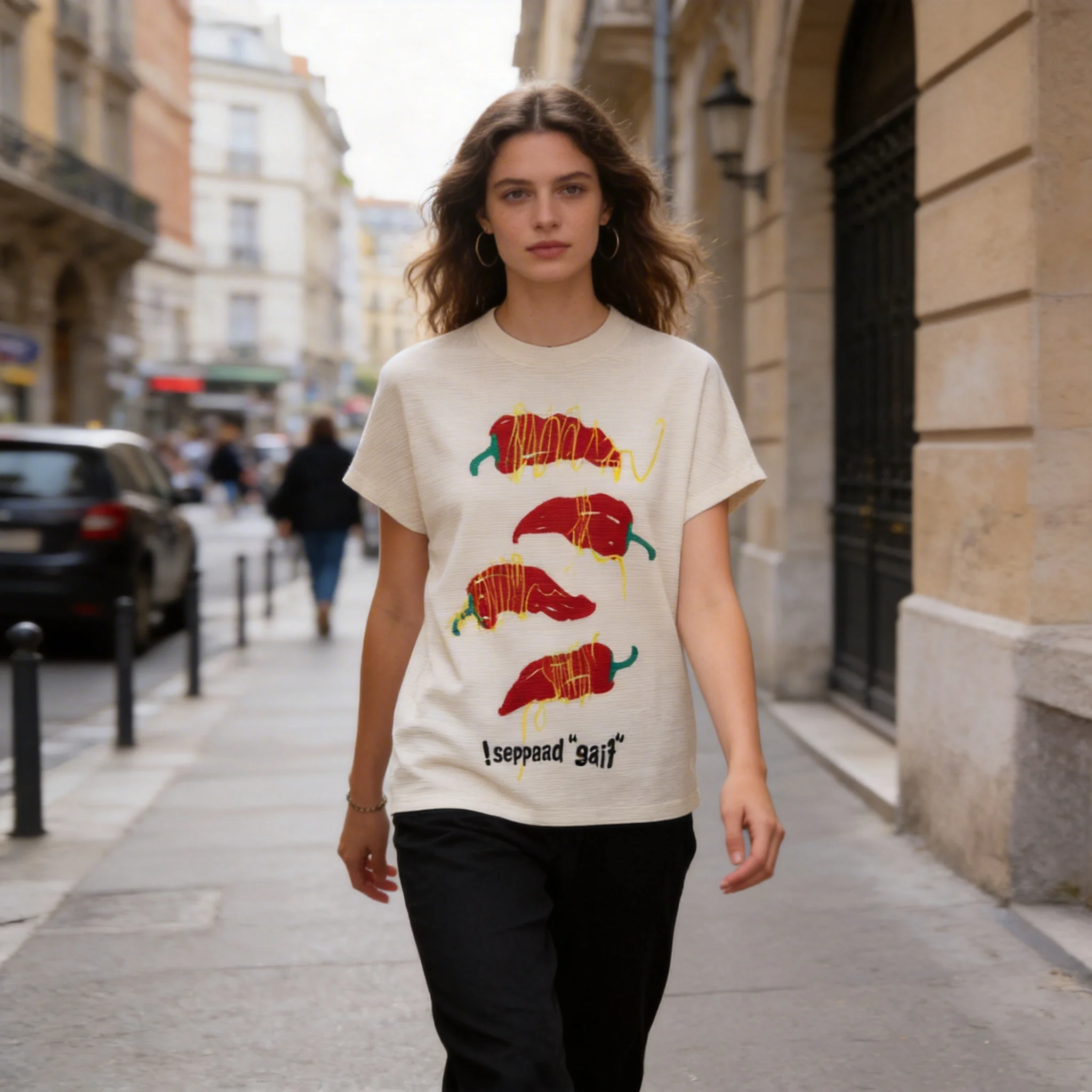 Miyake Summer Pleated Short Sleeve Women's T-shirt Artistic Print Crew Neck Casual Chic Top Hand Drawn Lettering Tee 2DB6886
Miyake Summer Pleated Short Sleeve Women's T-shirt Artistic Print Crew Neck Casual Chic Top Hand Drawn Lettering Tee 2DB6886