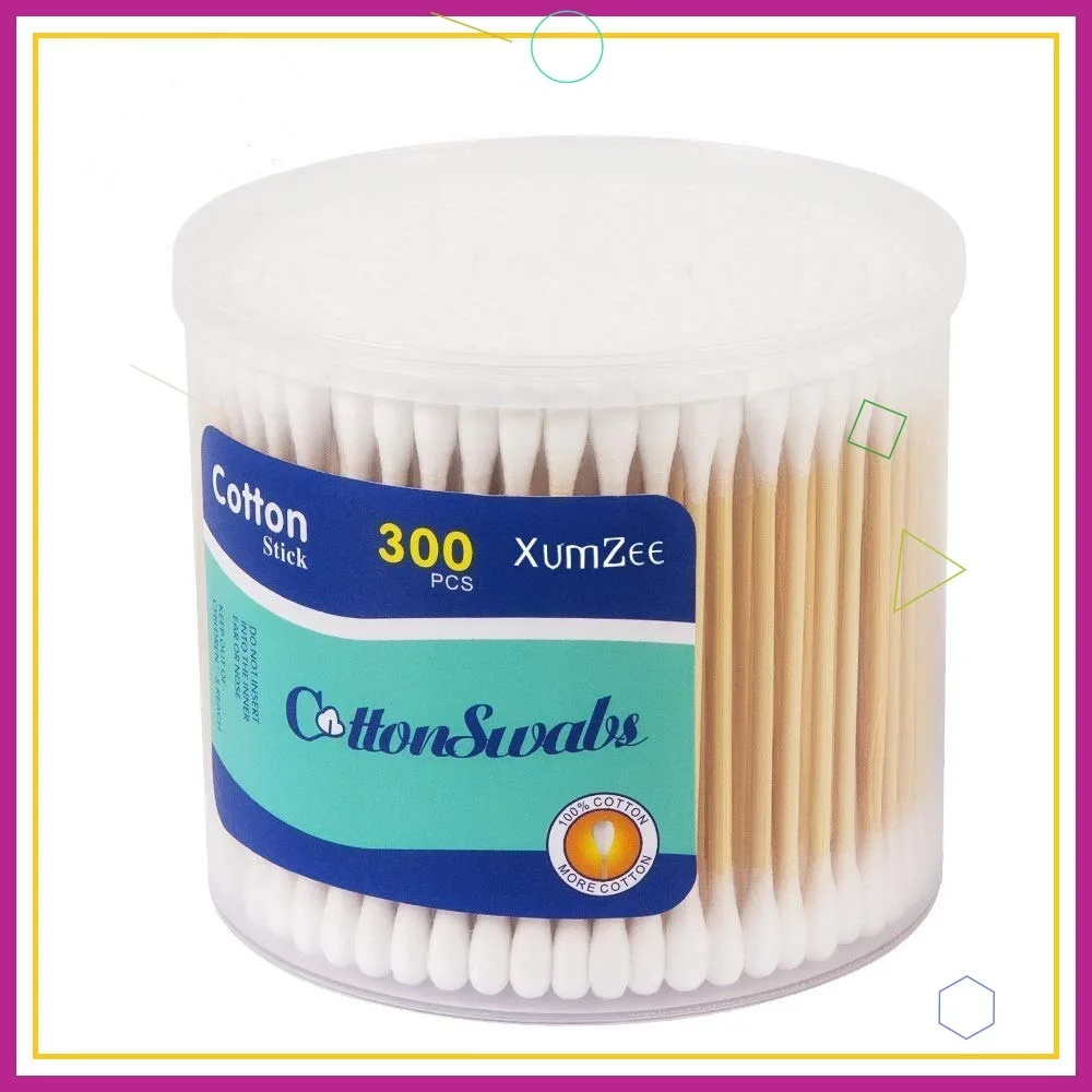 300ct Cotton Swabs with Strong Bamboo Sticks: 100% Pure Natural Cotton, Biodegradable, Chemical Free
300ct Cotton Swabs with Strong Bamboo Sticks: 100% Pure Natural Cotton, Biodegradable, Chemical Free