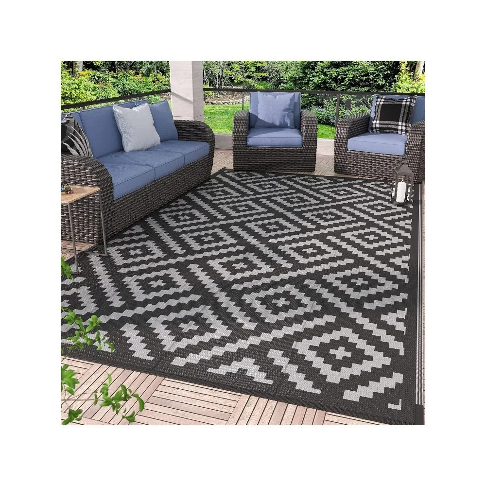 Outdoor Rug for Patio Clearance,5'x8' Waterproof Mat,Reversible Plastic Camping Rugs,Rv,Porch,Deck,Camper,Balcony,Backyard,Black & Gray
Outdoor Rug for Patio Clearance,5'x8' Waterproof Mat,Reversible Plastic Camping Rugs,Rv,Porch,Deck,Camper,Balcony,Backyard,Black & Gray