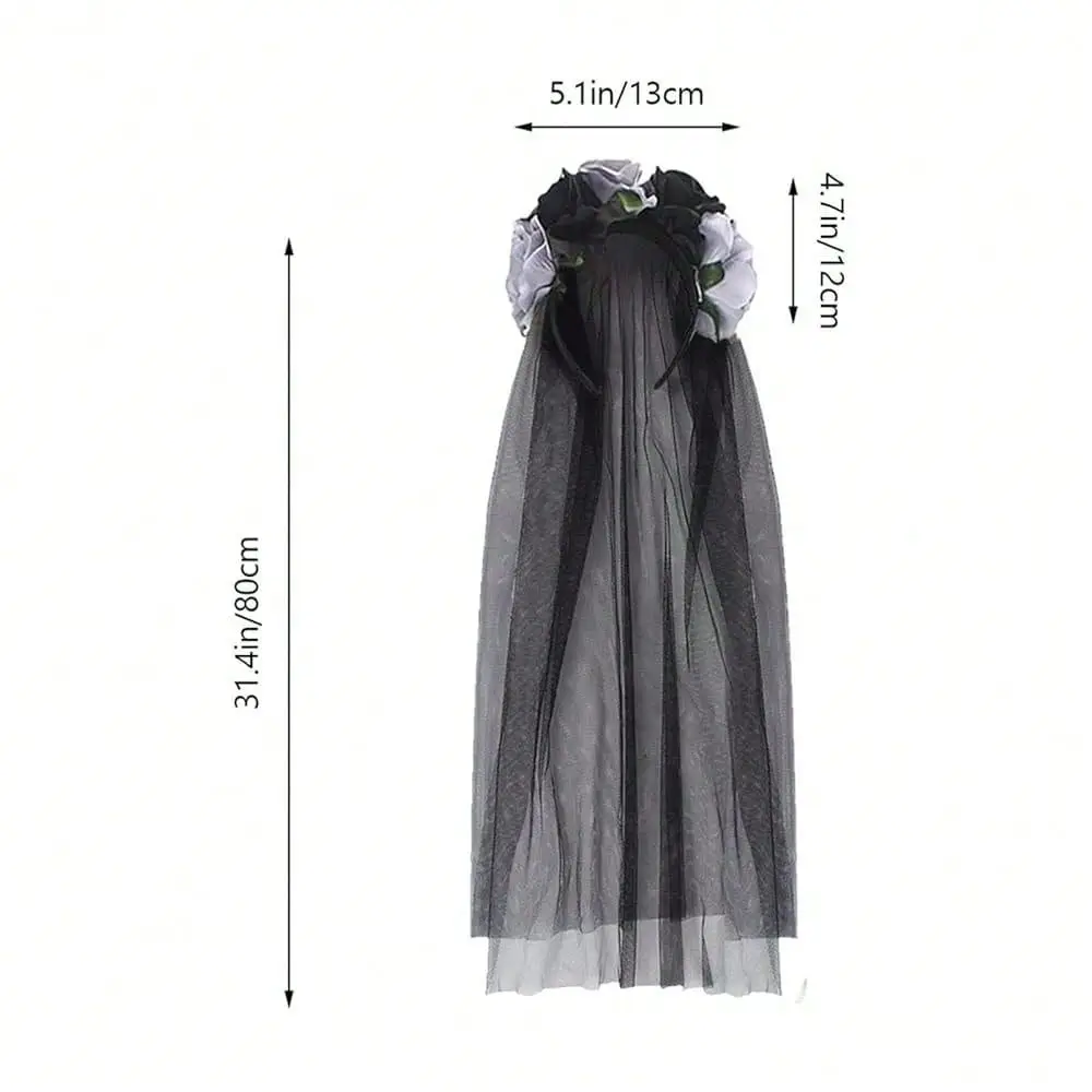 Gothic Rose Floral Headband Crown Veil Women Halloween Day Of The Dead Flower Hairband Garland Black Bridal Veil Colorname Gray
Gothic Rose Floral Headband Crown Veil Women Halloween Day Of The Dead Flower Hairband Garland Black Bridal Veil Colorname Gray