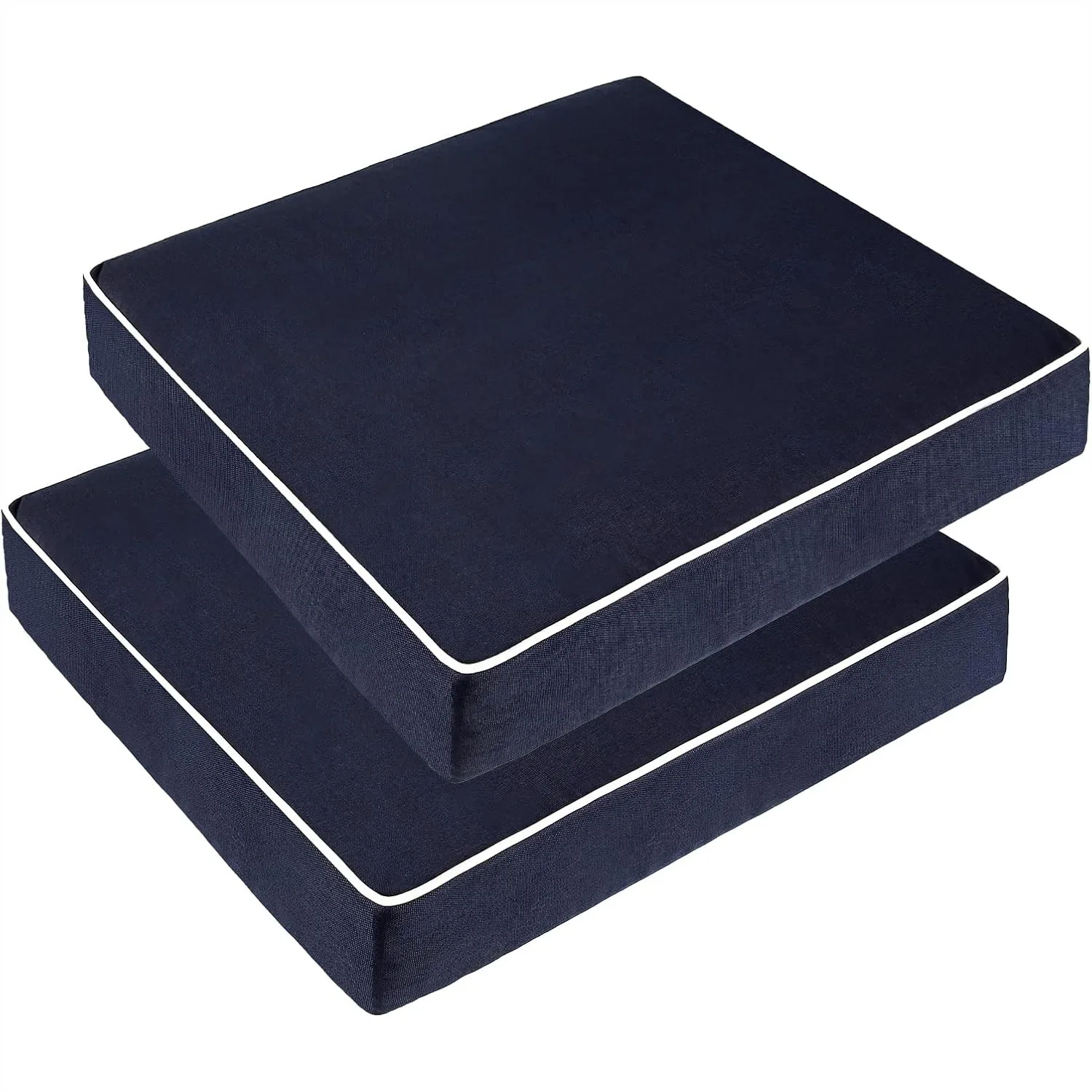 Outdoor Chair Cushions 20x20x4 Inch Set of 2, Waterproof Patio Seat Cushions with Non-Skid Ties, Navy
Outdoor Chair Cushions 20x20x4 Inch Set of 2, Waterproof Patio Seat Cushions with Non-Skid Ties, Navy