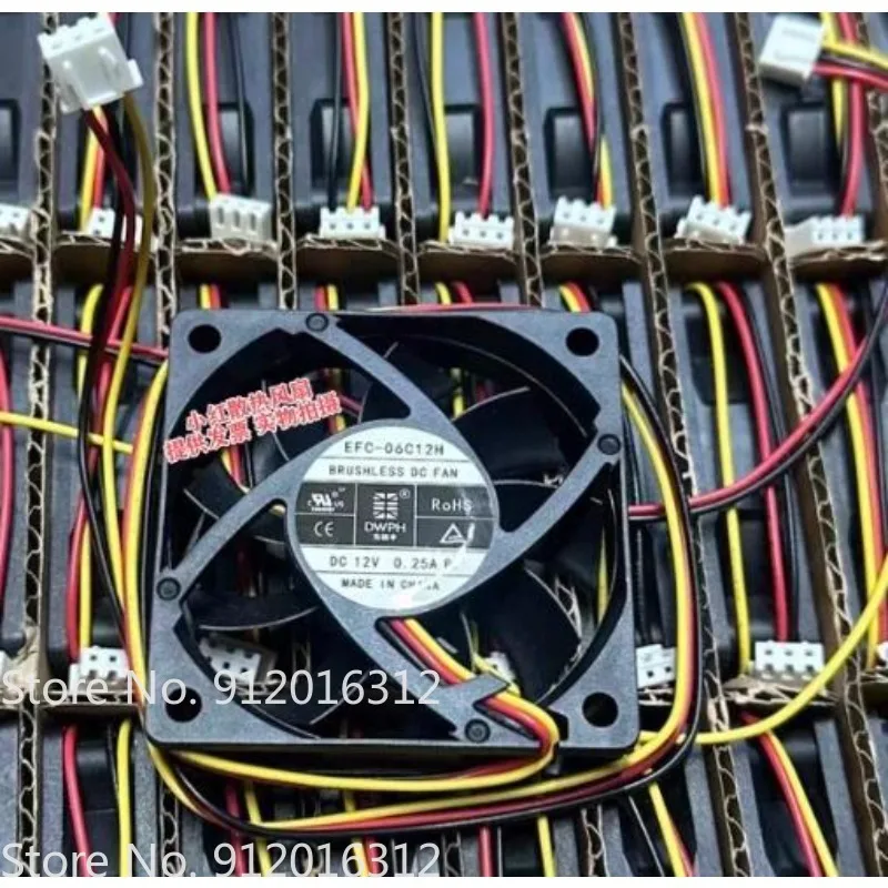 New Fan for DWPH EFC-06C12H 6015 6cm 12V 0.25A 3 Wire Dual Ball Cooling Fan 60 * 60 * 15MM
New Fan for DWPH EFC-06C12H 6015 6cm 12V 0.25A 3 Wire Dual Ball Cooling Fan 60 * 60 * 15MM