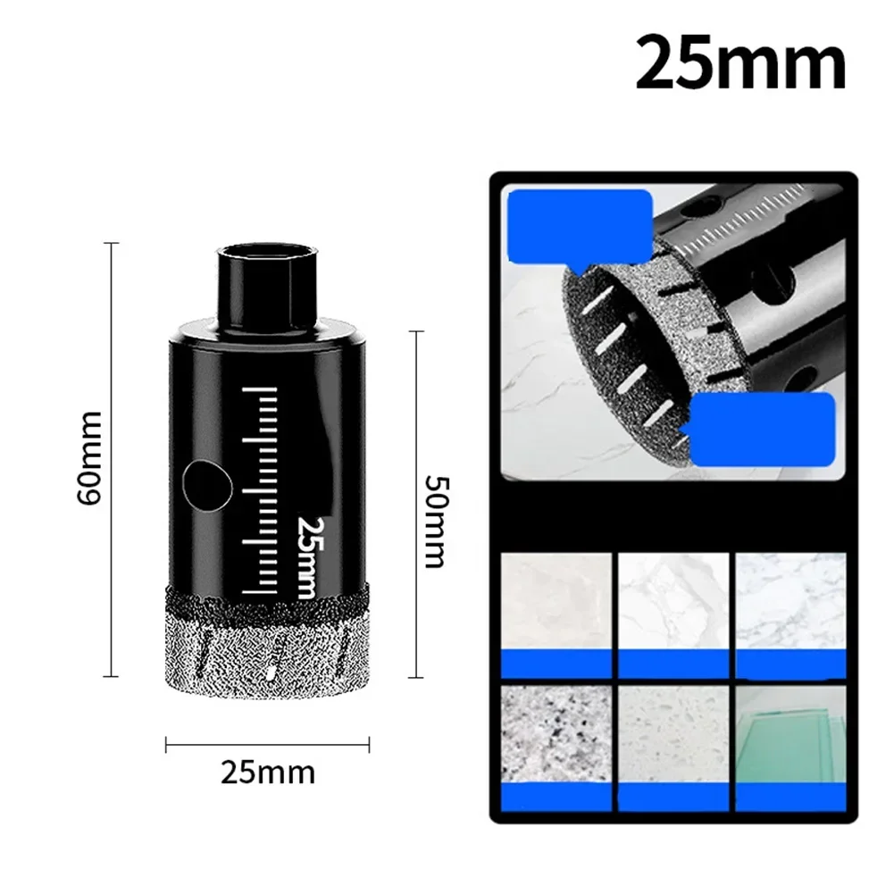 1pc M10 Diamond Brazed Core Dry Drill Bit 20-90MM Hole Opener For Angle Grinder For Marble Glass Tiles Drilling Cutting
1pc M10 Diamond Brazed Core Dry Drill Bit 20-90MM Hole Opener For Angle Grinder For Marble Glass Tiles Drilling Cutting