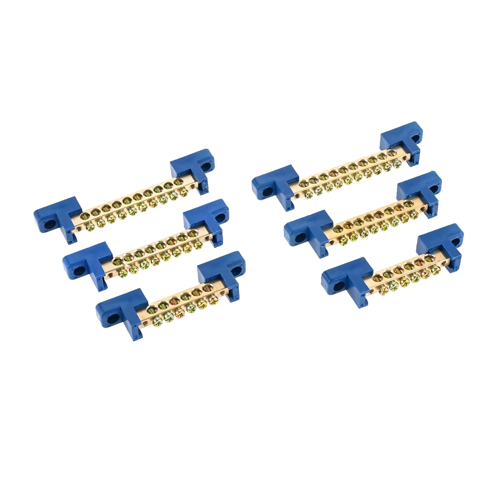 6pcs 6/8/10 Positions Electrical Ground Bus Bars Brass Wire Screw M4 Terminal Blocking fit Marine Mechanical Equipment Factories
6pcs 6/8/10 Positions Electrical Ground Bus Bars Brass Wire Screw M4 Terminal Blocking fit Marine Mechanical Equipment Factories