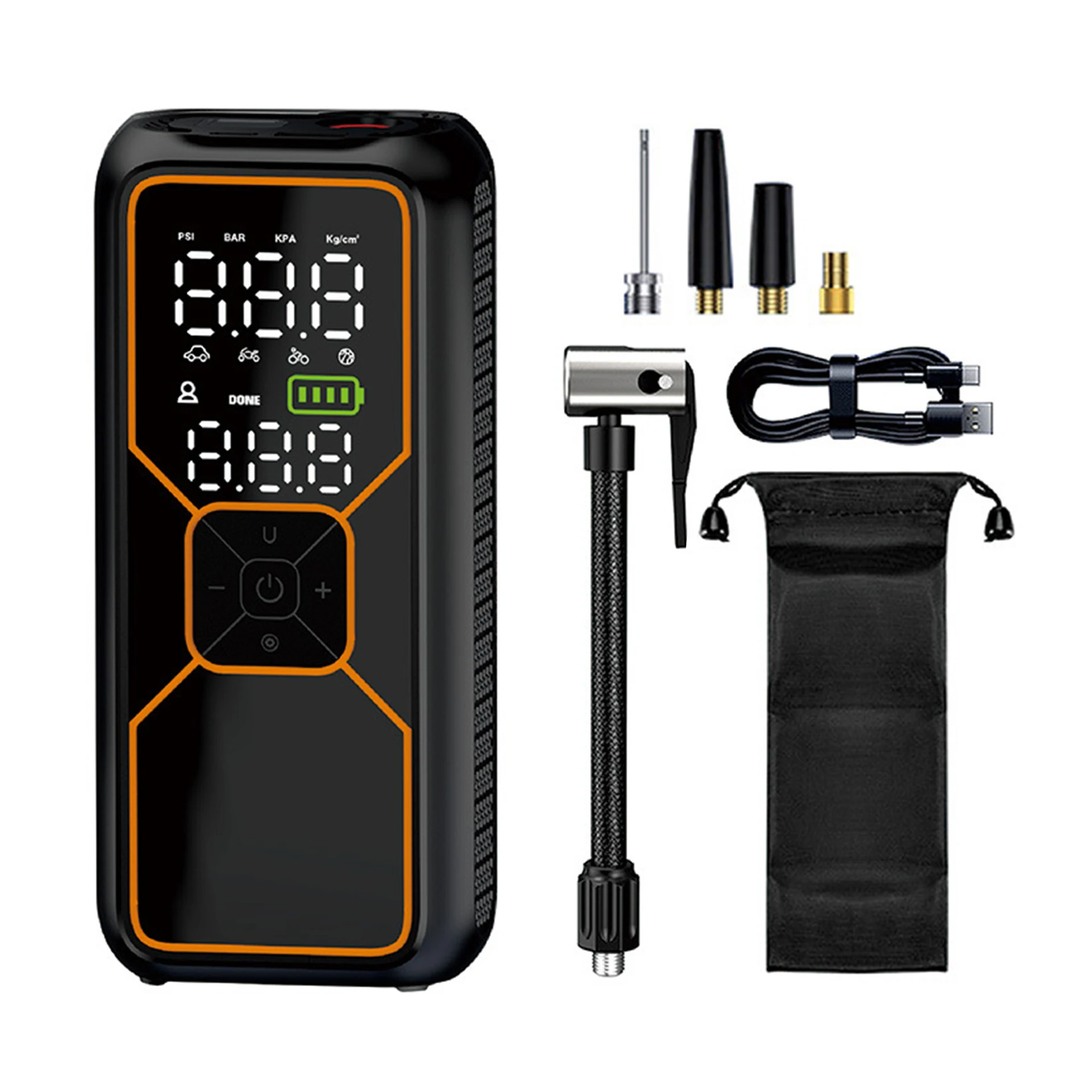 Wireless Car Air Pump Portable Air Compressor for Car Motorcycle Bicycle Ball 150PSI Electric Tire Inflator with Digital Display
Wireless Car Air Pump Portable Air Compressor for Car Motorcycle Bicycle Ball 150PSI Electric Tire Inflator with Digital Display