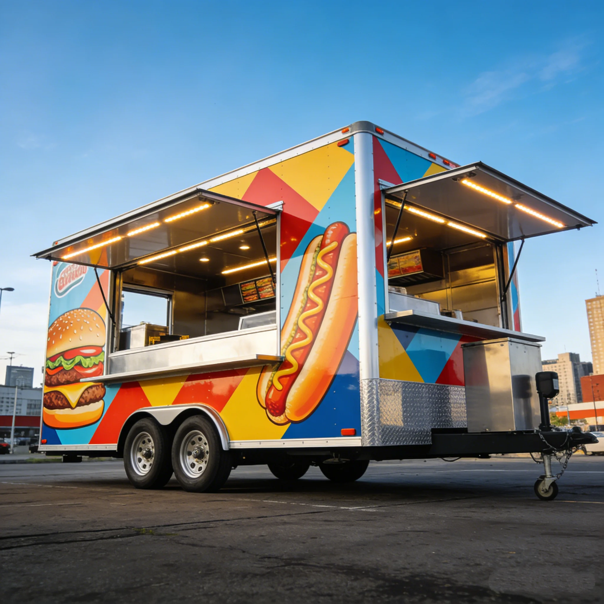 Mobile Food Trailer Vintage BBQ Hotdog Food Truck With Complete Kitchen Equipment Street Vending Catering Cart For Sale
Mobile Food Trailer Vintage BBQ Hotdog Food Truck With Complete Kitchen Equipment Street Vending Catering Cart For Sale