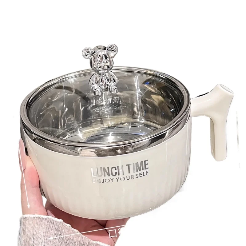 *Household instant noodle bowl Stainless steel bowl with lid, binaural soup bowl
*Household instant noodle bowl Stainless steel bowl with lid, binaural soup bowl