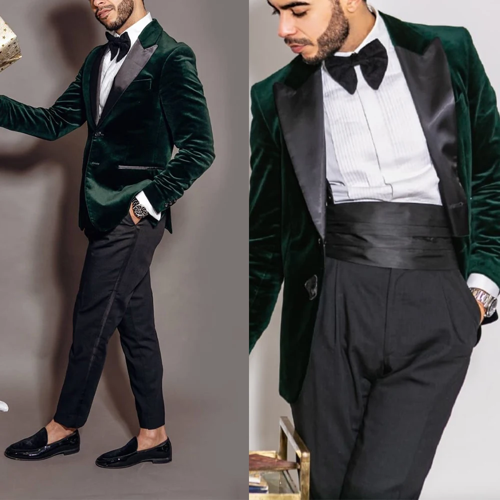 Fashion Green Velvet Men Wedding Tuxedos Groom Dinner Business Evening Suit Birthday Party Wear (Jacket+Black Pant)
Fashion Green Velvet Men Wedding Tuxedos Groom Dinner Business Evening Suit Birthday Party Wear (Jacket+Black Pant)